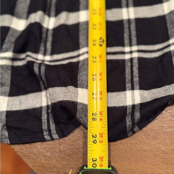 NWT Talbots Black & White Plaid Flannel VNeck Pullover w Balloon Sleeve SZ L - Picture 13 of 16
